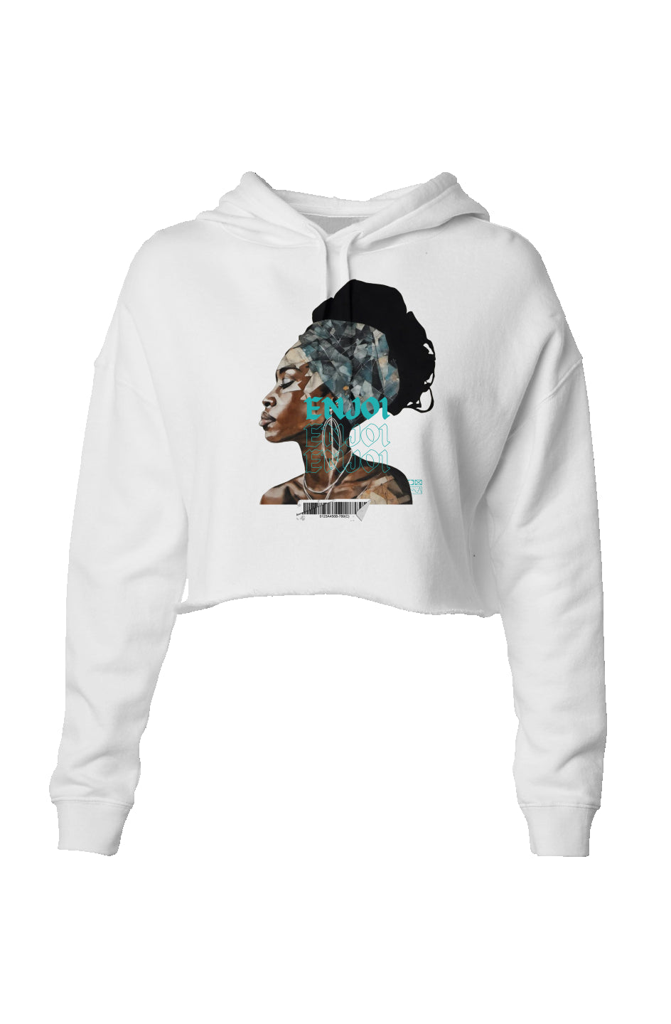 'wrapped' lightweight crop hoodie