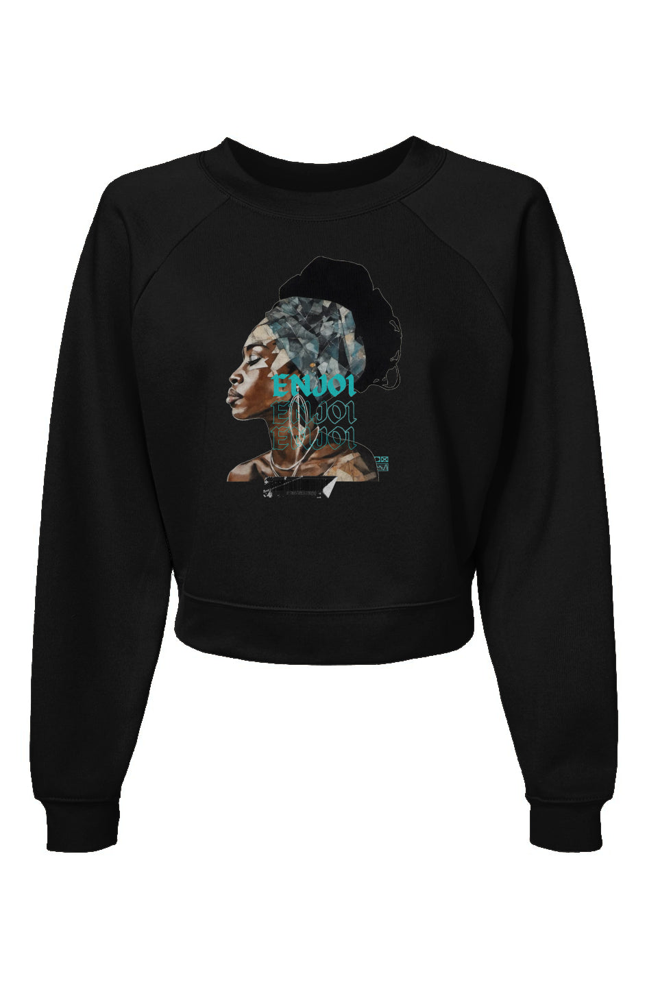 'wrapped' raglan pullover fleece sweatshirt