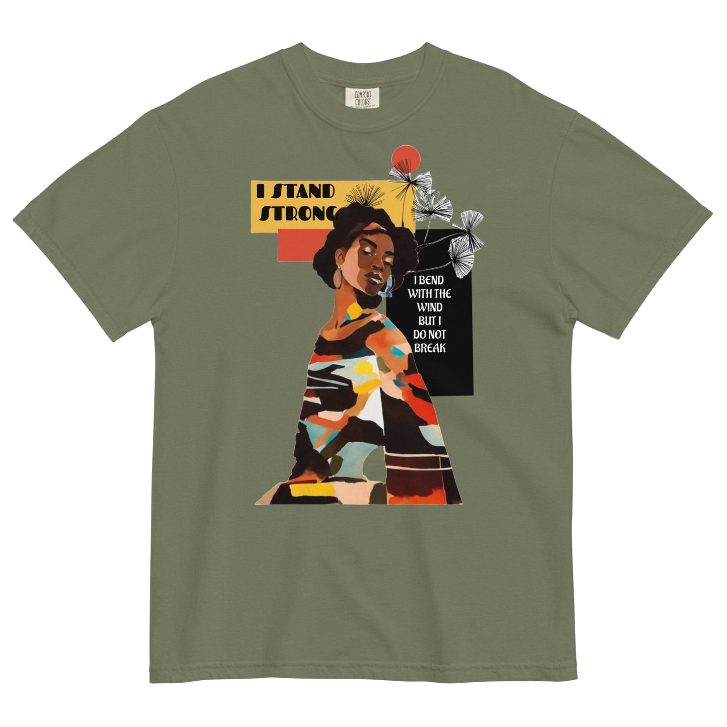 'stand strong' garment-dyed heavyweight t-shirt