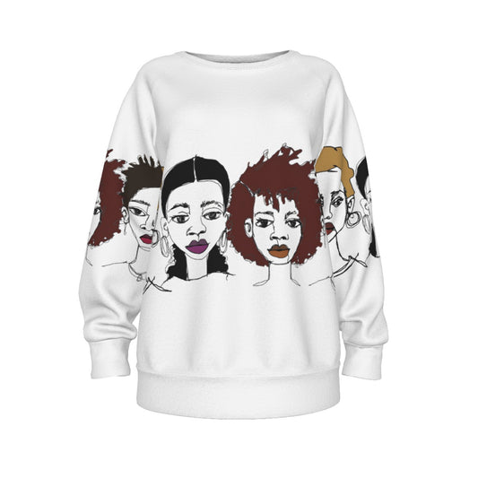 'sketchy ladies' raglan sleeve sweatshirt