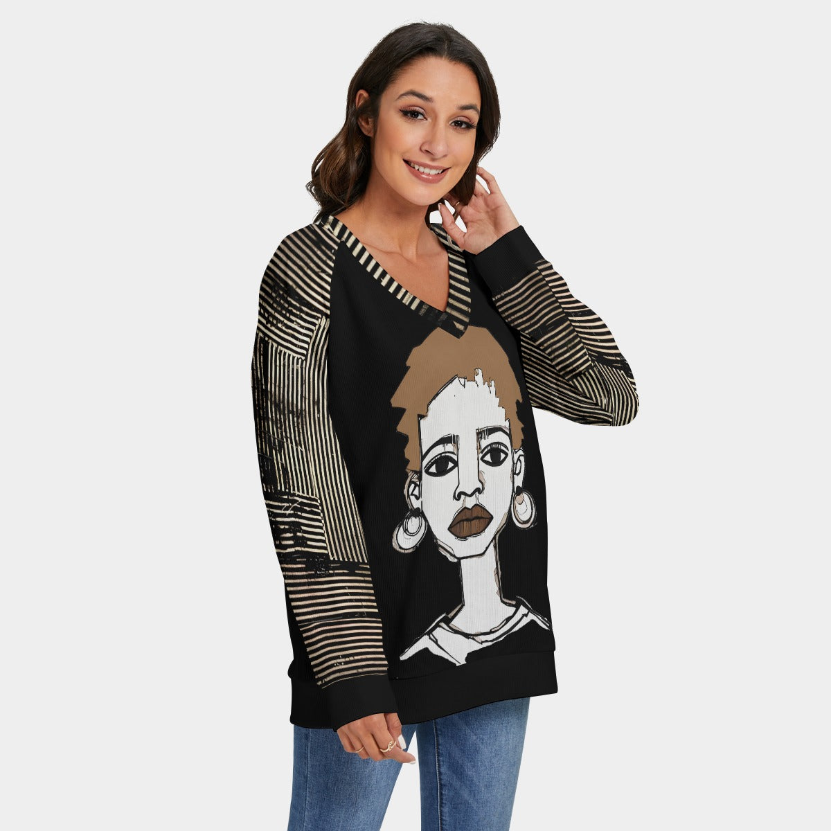 'sketchy lady' sweater