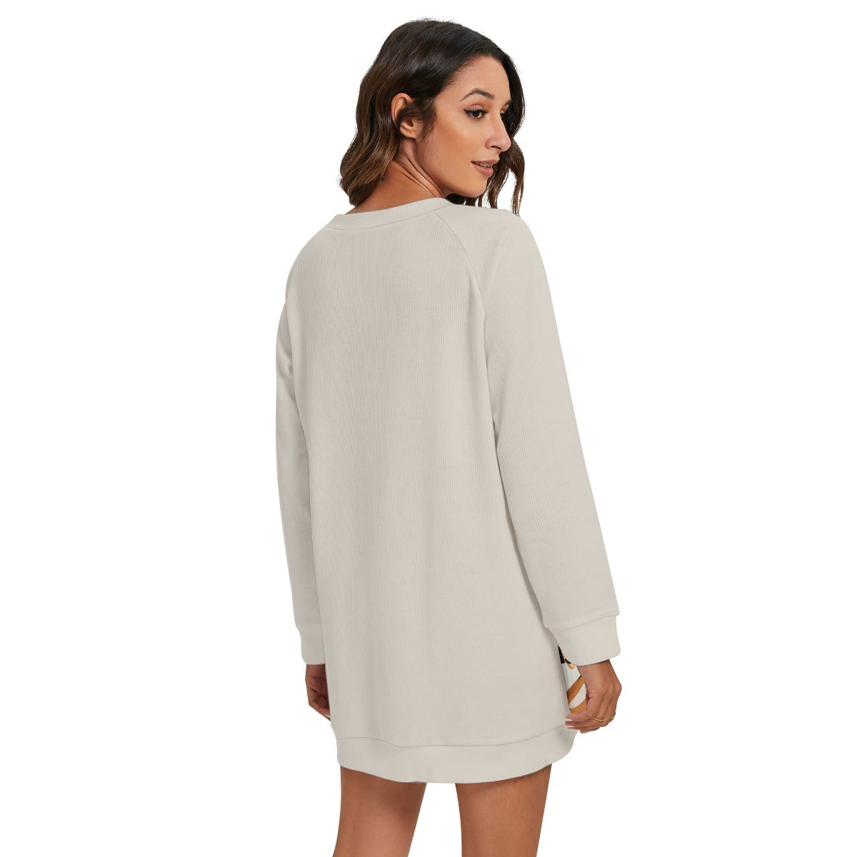 round neck raglan sleeve sweater