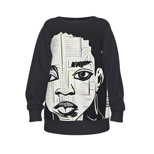 'sketchy lady' raglan sleeve sweatshirt