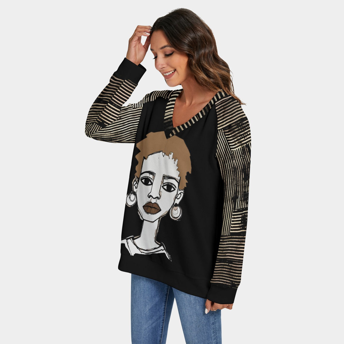 'sketchy lady' sweater