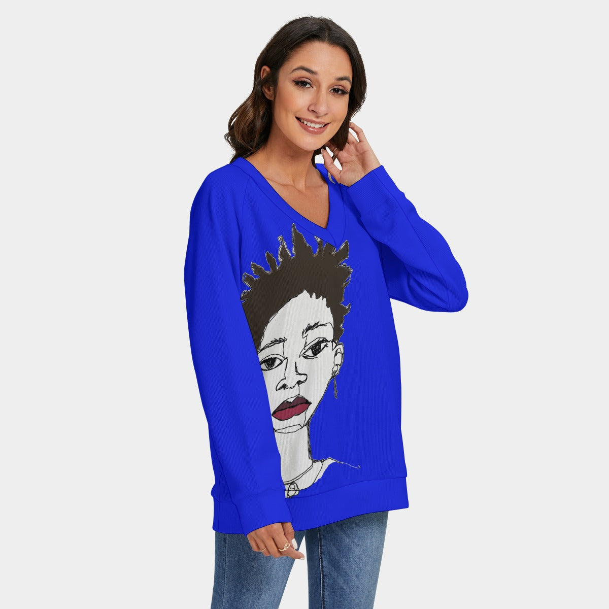 'sketchy lady' sweater