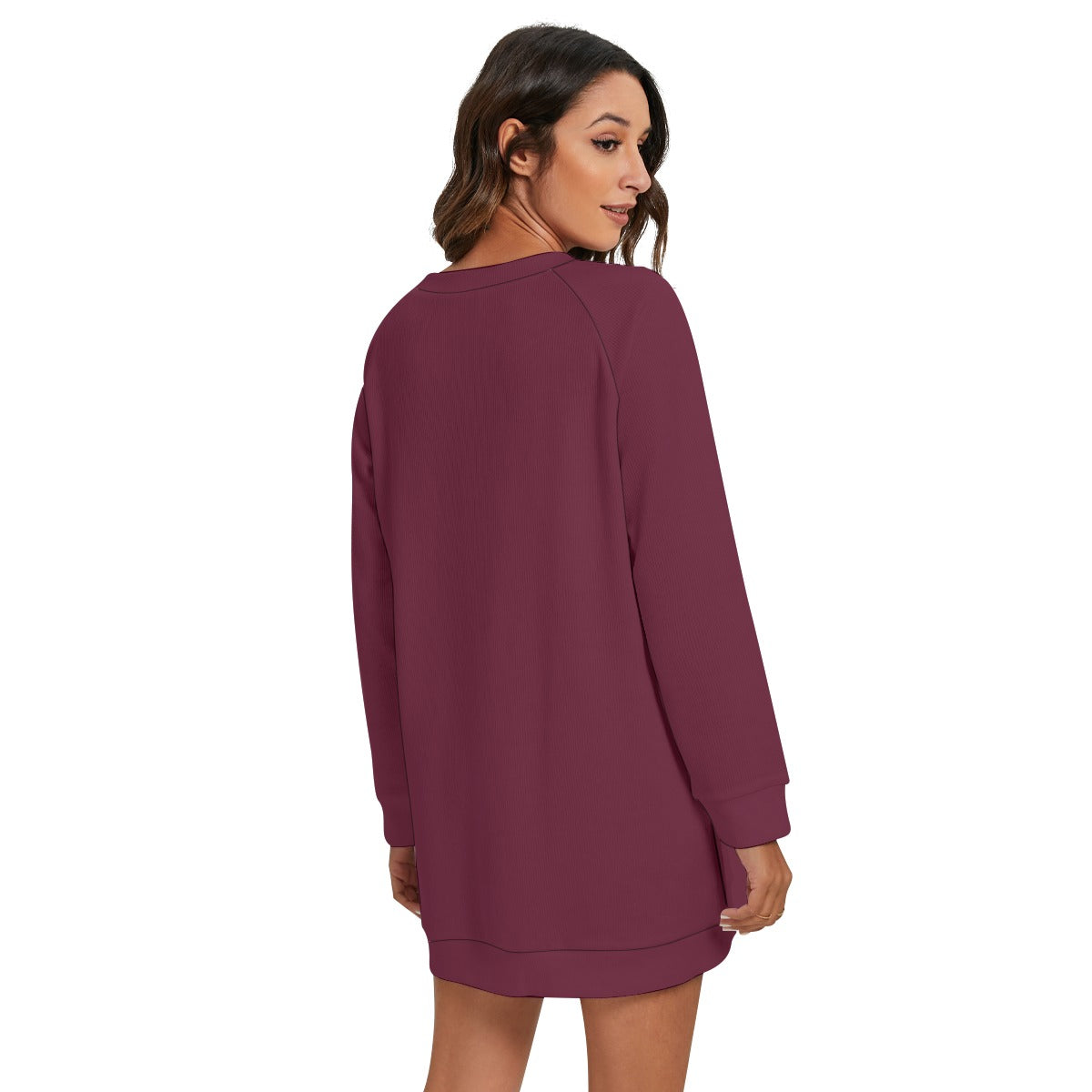 round neck raglan sleeve sweater