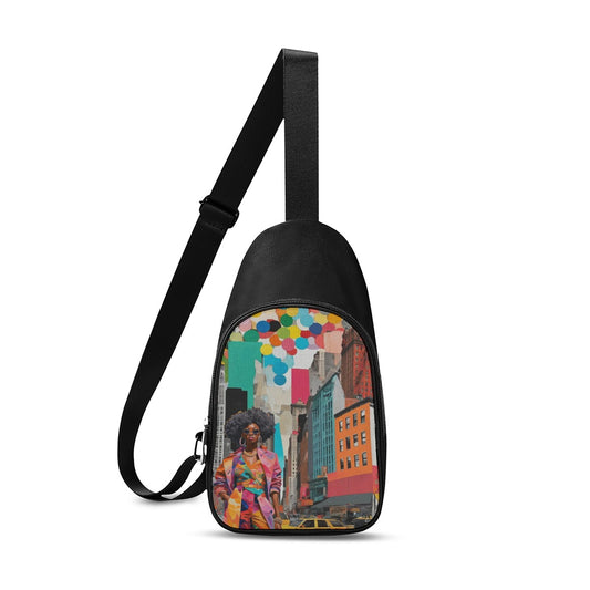 'city life' chest bag