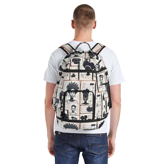 'sketchy' multifunctional backpack