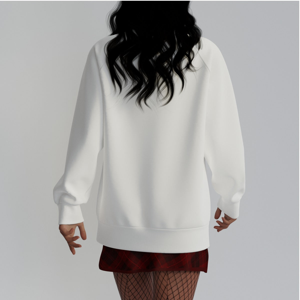 'sketchy lady' raglan sleeve sweatshirt