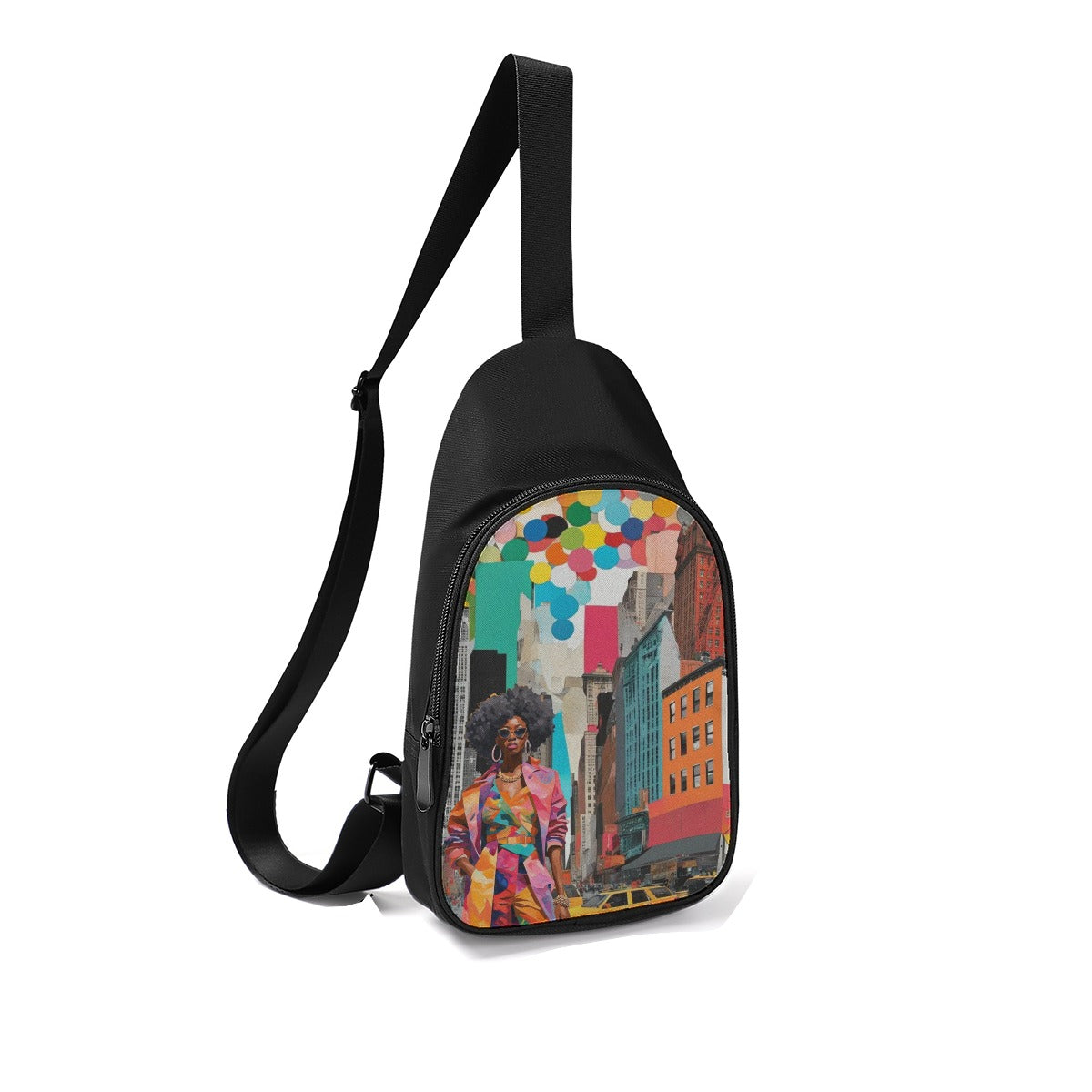 'city life' chest bag