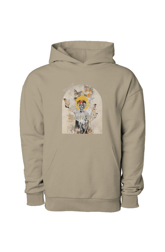 'butterfly' pullover hooded sweatshirt