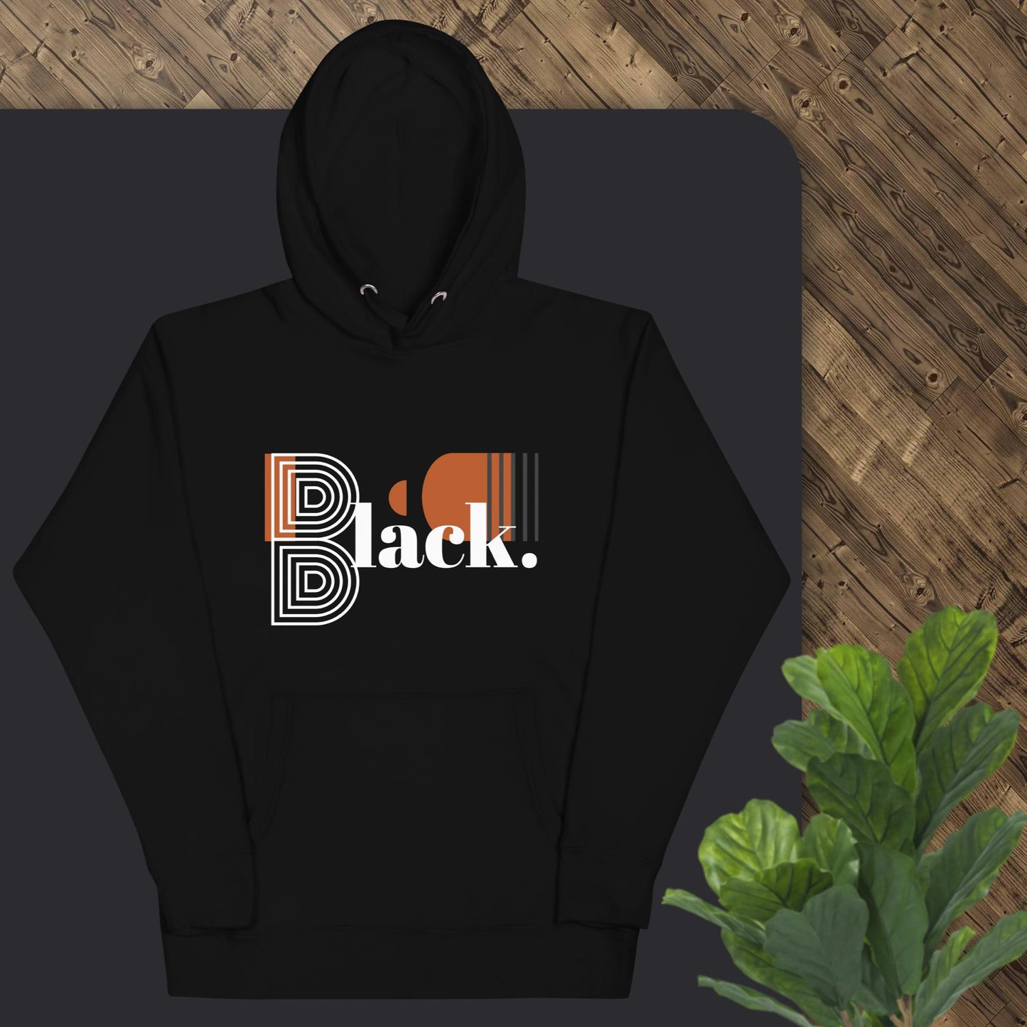 'black.' unisex hoodie