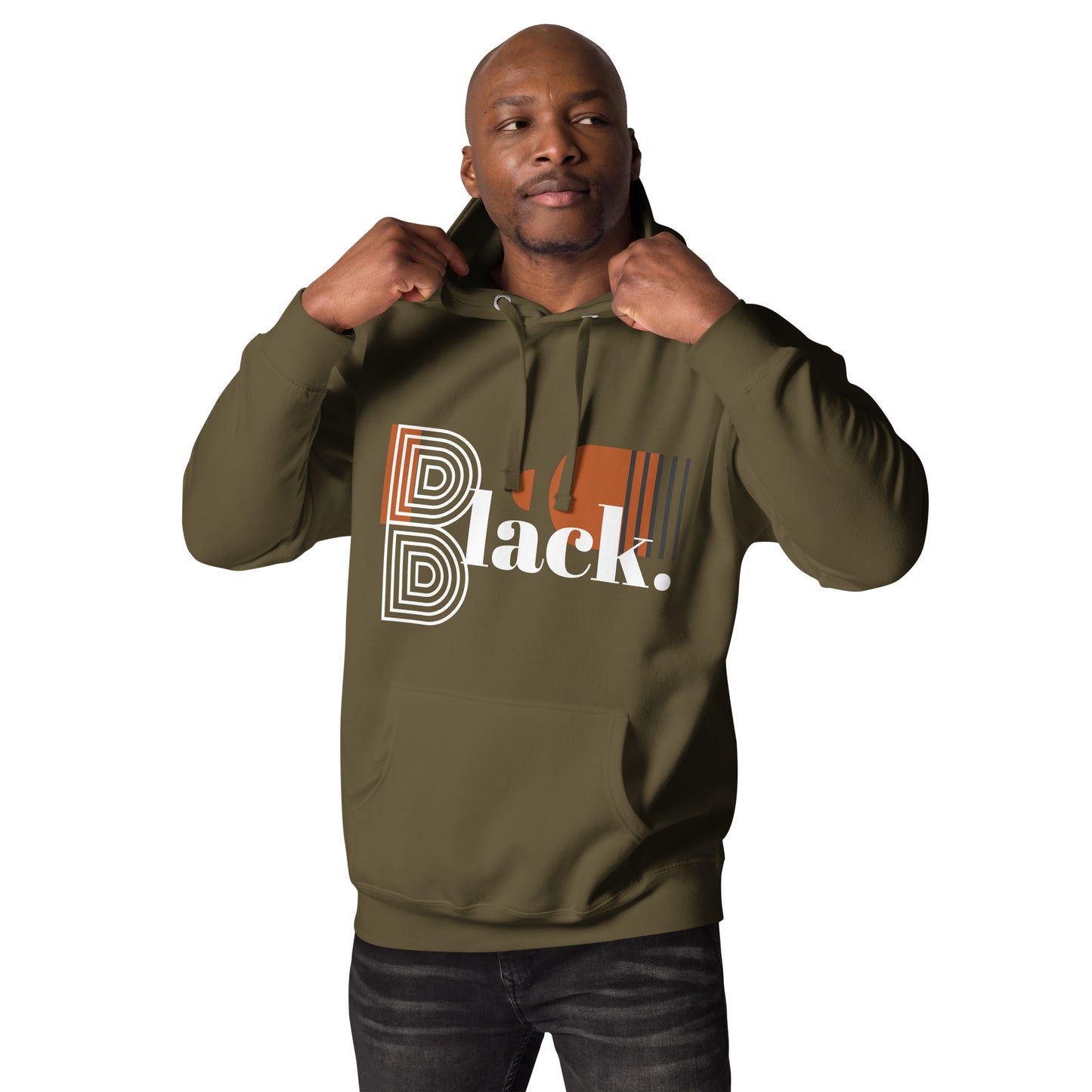 'black.' hoodie