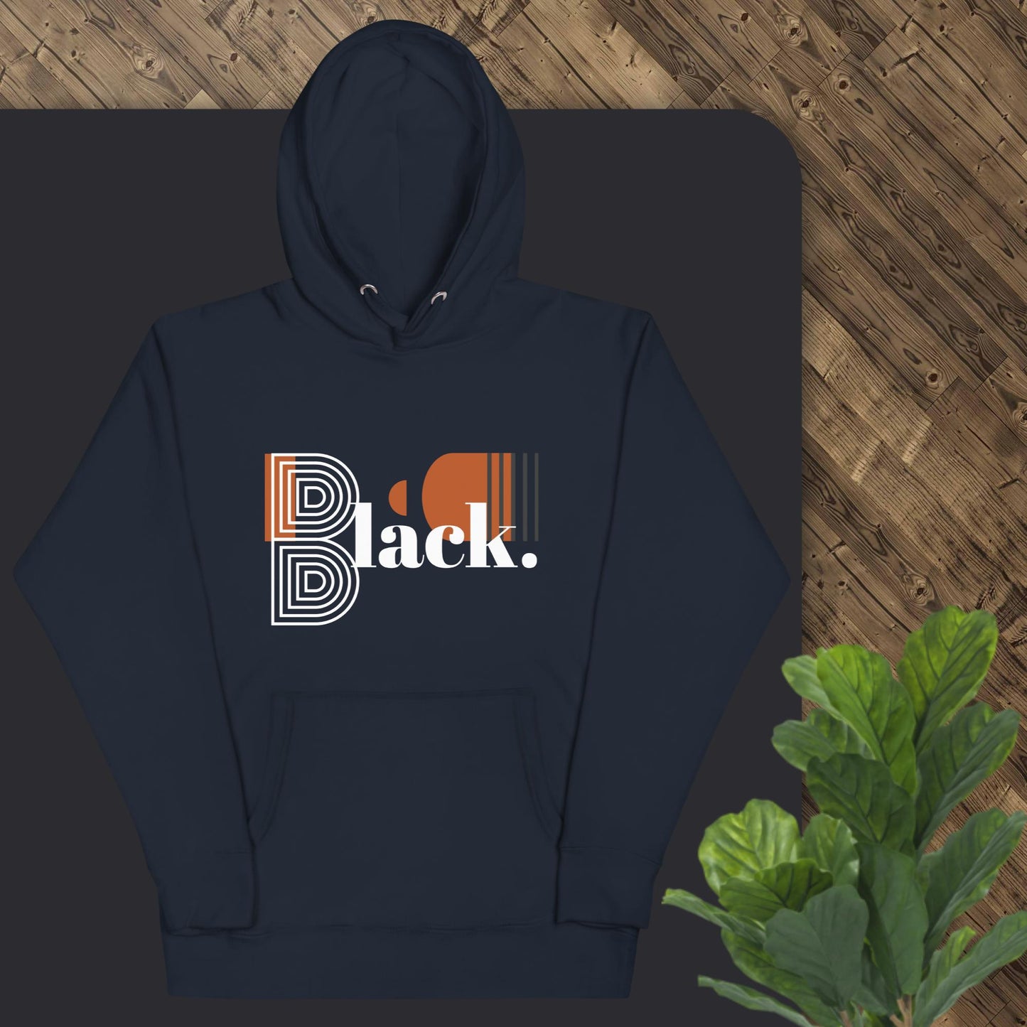 'black.' unisex hoodie