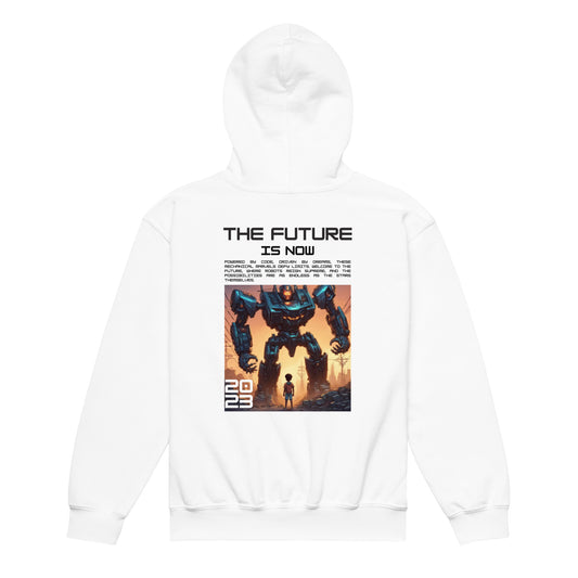 'future is now' heavy blend hoodie
