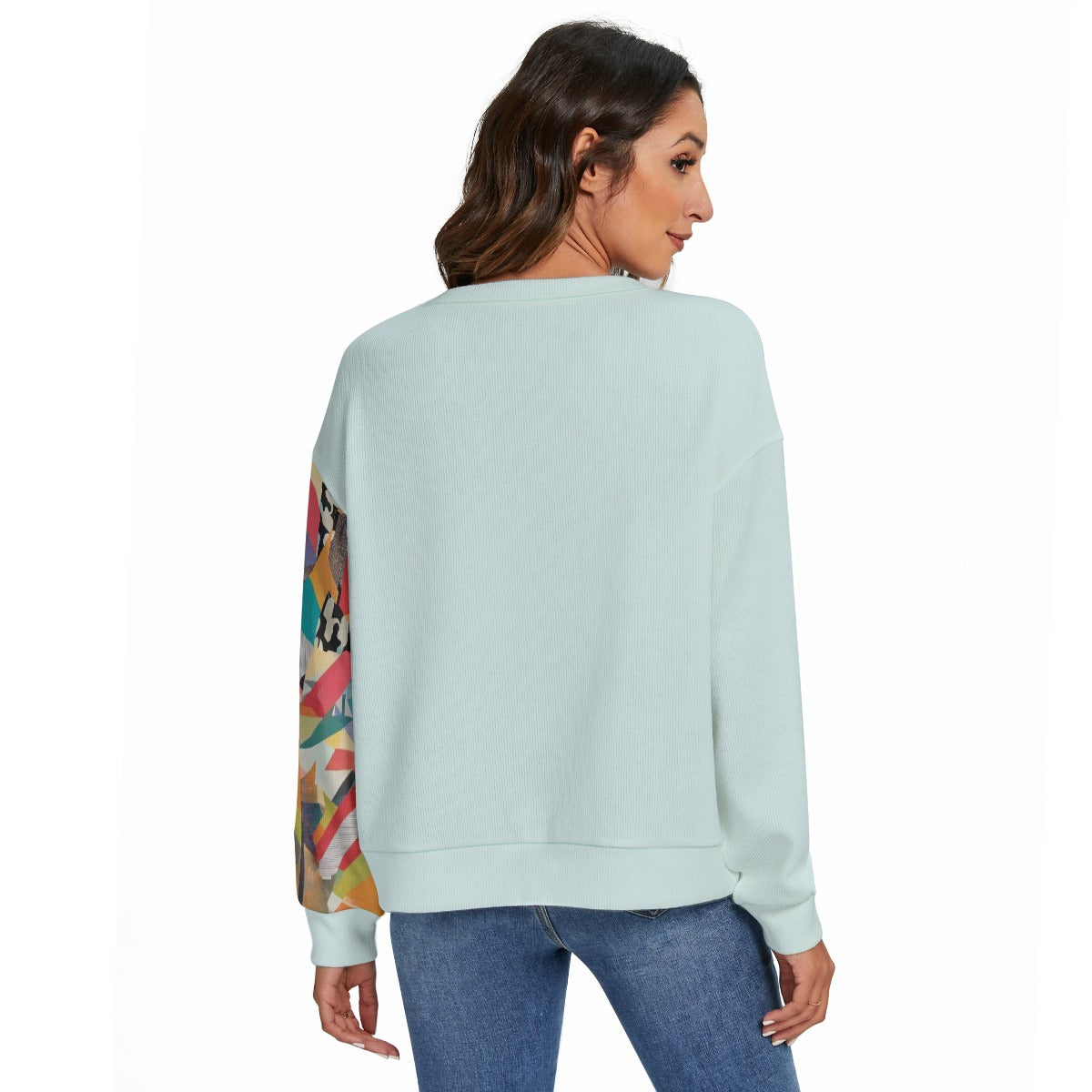 drop-shoulder knitted sweater