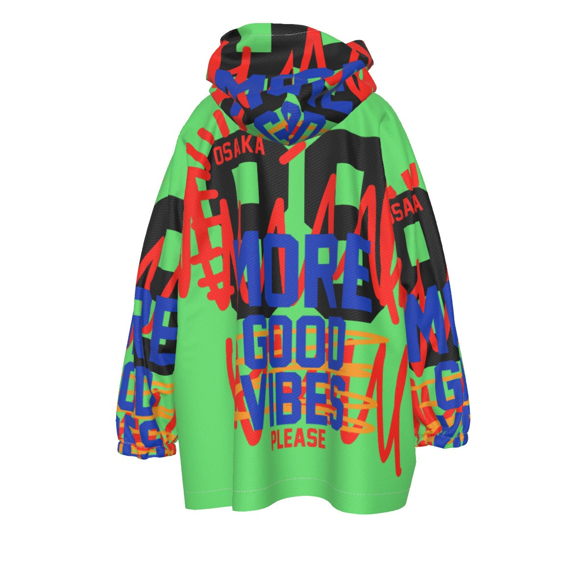 'kid vibes' kid's sherpa fleece hoodie blanket