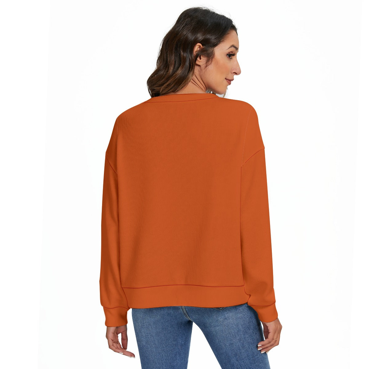 o-neck sweater with drop-shoulder